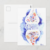 Carte Postale La synapse et le nerf impulse toile d'impression d (Devant / Derrière)