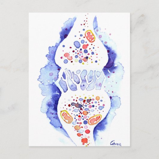 Carte Postale La synapse et le nerf impulse toile d'impression d (Devant)
