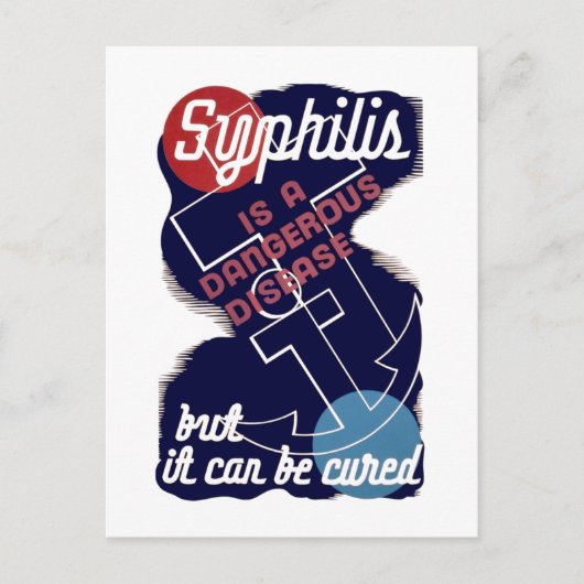 Carte Postale La syphilis est une maladie dangereuse (Devant)
