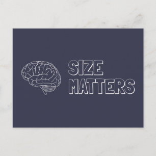 Carte Postale La taille compte la blague du cerveau