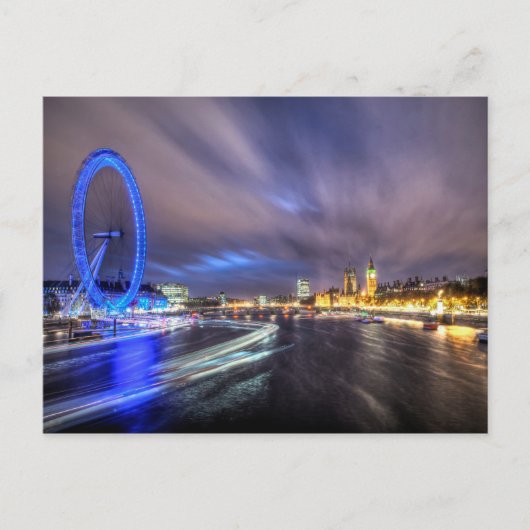 Carte Postale La Tamise nocturne (Devant)