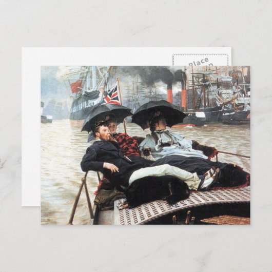 Carte Postale La Tamise par James Tissot (Devant / Derrière)