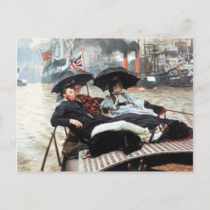 Carte Postale La Tamise par James Tissot