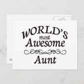 Carte Postale La tante la plus géniale du monde (Devant / Derrière)