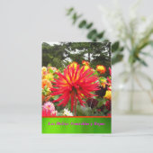 Carte Postale La Tarjeta Postal - Las Dalias Amarillas y Rojas (Debout devant)