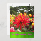 Carte Postale La Tarjeta Postal - Las Dalias Amarillas y Rojas (Devant / Derrière)
