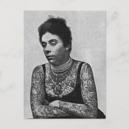 Carte Postale La Tatouée Mme Williams (Devant)