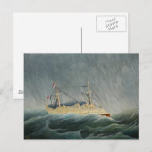 Carte Postale La tempête a jeté le navire (Devant / Derrière)