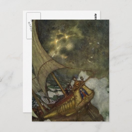 Carte Postale La tempête de Dulac (Devant / Derrière)