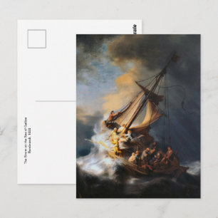 Carte Postale La Tempête sur la mer de Galilée par Rembrandt Pos