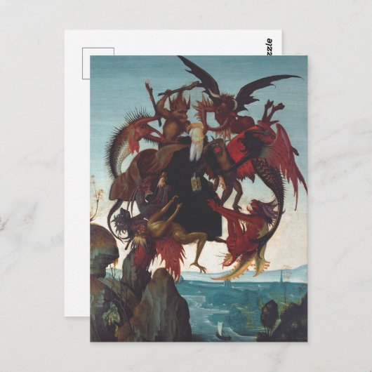 Carte Postale La tentation de Saint Antoine par Michel-Ange (Devant / Derrière)