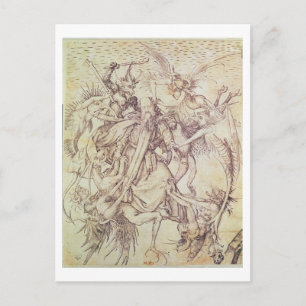 Carte Postale La tentation de St. Anthony (gravure)