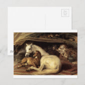 Carte Postale La tente arabe par Edwin Henry Landseer (Devant / Derrière)