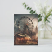Carte Postale La tente de roue Ferris Carnival Abandonnée (Debout devant)