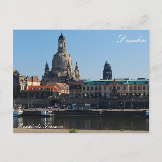 Carte Postale La terrasse de Brühl à Dresde (Devant)