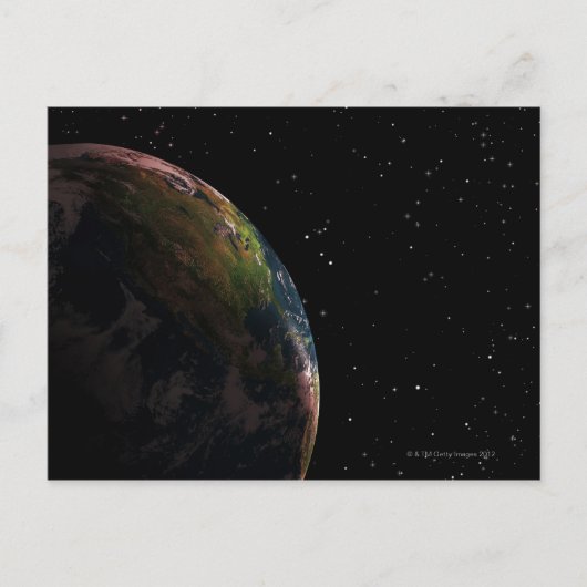 Carte Postale La Terre dans l'ombre dans l'espace (Devant)