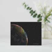 Carte Postale La Terre dans l'ombre dans l'espace (Debout devant)