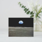 Carte Postale La Terre de Lune dans l'espace noir (Debout devant)
