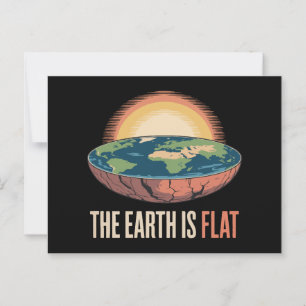 Carte Postale La Terre Est Une Théorie Humoristique Plate