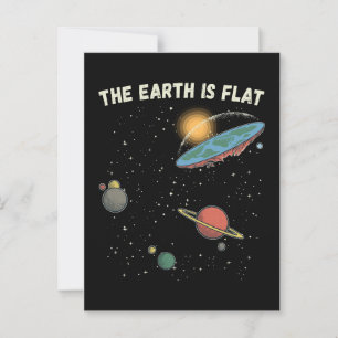 Carte Postale La Terre Est Une Théorie Humoristique Plate