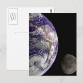 Carte Postale La Terre et la Lune (Devant / Derrière)