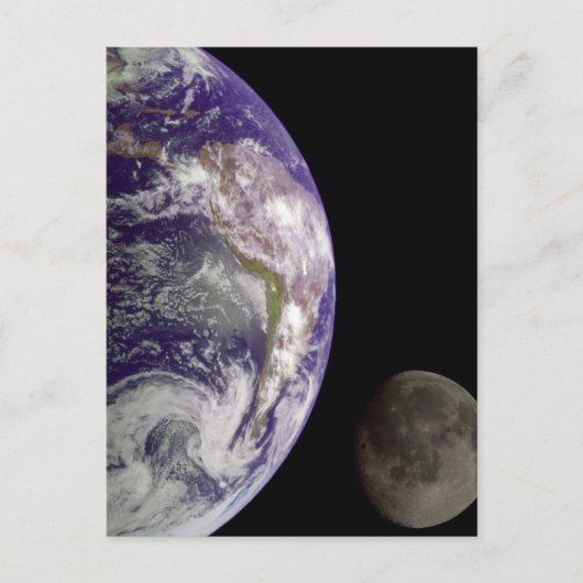 Carte Postale La Terre et la Lune (Devant)
