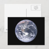 Carte Postale La Terre "Marbre Bleu" semble d'Apollo 17 (Devant / Derrière)