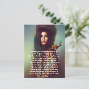 Carte Postale La Terre M'Enseigner La Prière Femme Indigène