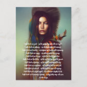 Carte Postale La Terre M'Enseigner La Prière Femme Indigène (Devant)