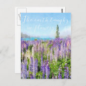 Carte Postale La terre rit dans les fleurs lavande citation (Devant / Derrière)