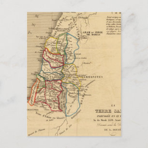 Carte Postale La Terre Sainte e en 12 tribus