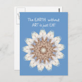 Carte Postale La Terre sans ART est juste EH ! Devis (Devant / Derrière)