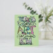 Carte Postale La terre sans art est juste EH "professeur d'art" (Debout devant)