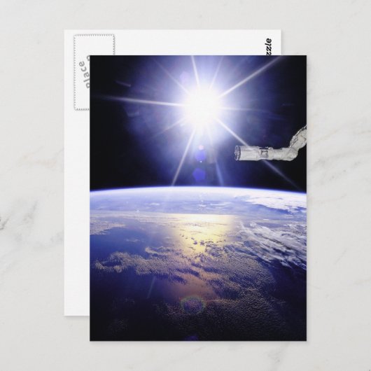 Carte Postale La Terre vue de la Station spatiale (Devant / Derrière)