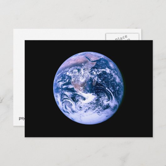 Carte Postale La Terre Vue De L'Espace (Devant / Derrière)