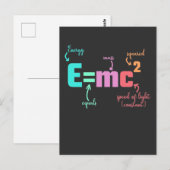 Carte Postale La théorie de l'énergie physicien de l'équation de (Devant / Derrière)