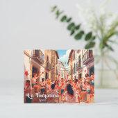 Carte Postale La Tomatina Bunol Espagne (Debout devant)