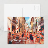 Carte Postale La Tomatina Bunol Espagne (Devant / Derrière)