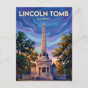 Carte Postale La tombe de Lincoln à Oak Ridge Cemetery USA
