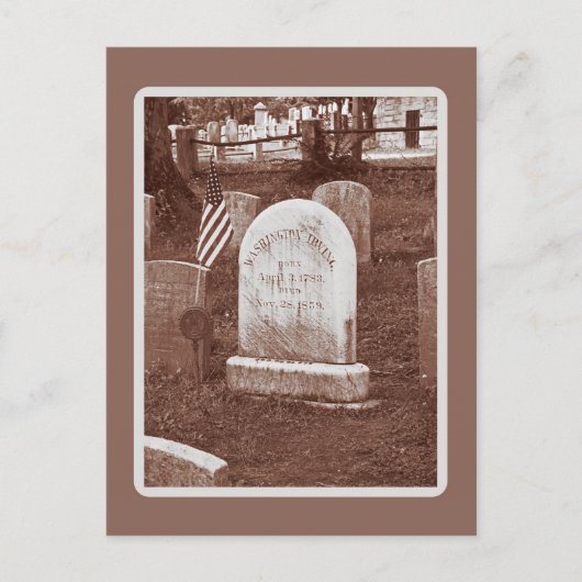 Carte Postale La tombe de Washington Irving (Devant)