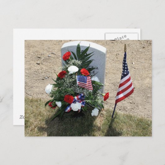 Carte Postale La tombe du soldat (Devant / Derrière)