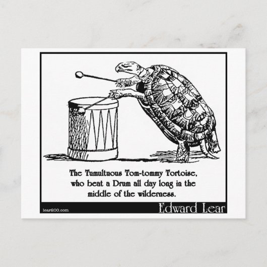 Carte Postale La tortue tumultueuse Tom-tommy (Devant)