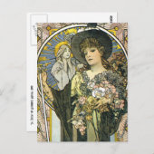 Carte Postale "La Tosca" (détail) d'Alphonse Mucha (Devant / Derrière)