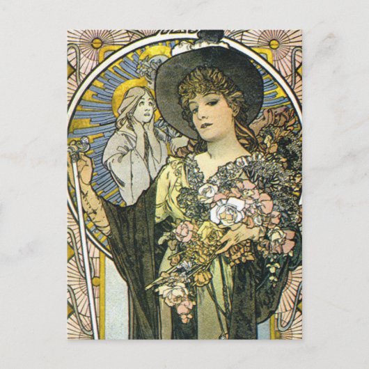 Carte Postale "La Tosca" (détail) d'Alphonse Mucha (Devant)
