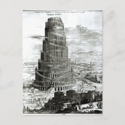Carte Postale La Tour de Babel, 1679 (Devant)