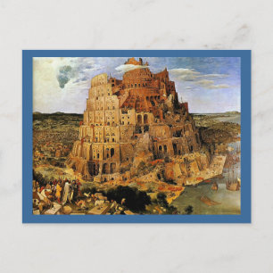 Carte Postale "La Tour de Babel" de Pieter Bruegel (vers 1563)