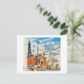 Carte Postale La tour de Blackpool (Debout devant)
