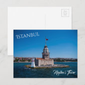 Carte Postale La tour de Maiden à Istanbul (Devant / Derrière)