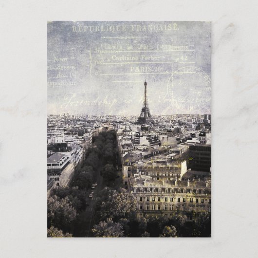 Carte Postale la tour eiffel (Devant)