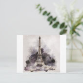 Carte Postale La Tour Eiffel de Paris. (Debout devant)